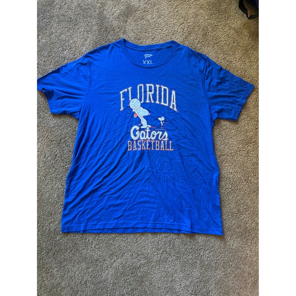 Streaker Sports Florida‎ Gators Basketball Snoopy T Shirt XXL Blue Mens Womens